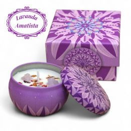 Vela mineral Amatista-Lavanda